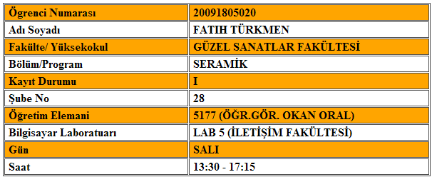 In the instructor query screen where registration number is entered (Fig.