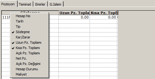 İNG MENKUL ebroker Sayfa 21 / 34 9. VIOP İşlemleri Sekmesi : Bu sekmede Vadeli İşlemler Piyasasında yaptığınız işlemleri izleyeceğiniz alt sekmeler vardır.