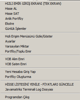 İNG MENKUL ebroker Sayfa 6 / 34 Hızlı Emir Giriş Ekranı : Aynı anda çok sayıda emir girmeyi / bekletmeyi / göndermeyi sağlayacak şekilde dizayn edilmiş olan ebroker Yeni Emir Giriş penceresi açılır.