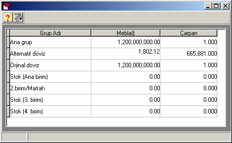 Örneğin TL bazında giriģ yapıyorsanız, ilgili fiģ satırının alternatif ve orijinal döviz cinslerindeki karģılıkları anında hesaplanır.