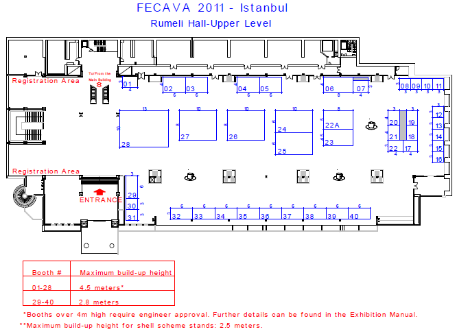 Stand Alan Planı Rumeli Fair & Exhibition Centre Lütfen güncel stand planı için kongre websitesini takip ediniz. www.fecava2011.