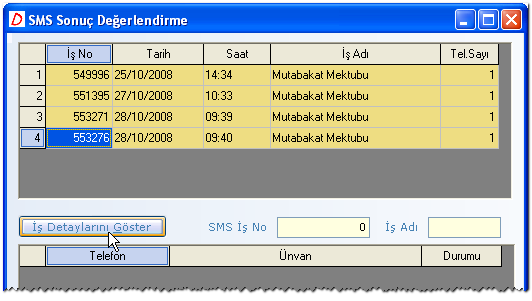 Gönderim tamamlandığında PARALOG tarafından bir takip numarası verilecektir. Bu numara daha sonra SMS sonuçlarını değerlendirilirken kullanılır. SMS ler Ulaştı mı?