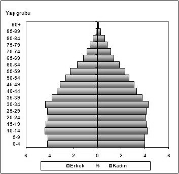 Avrupa Birliği - Türkiye nin Demografik Yapısı ve Gençlik Politikaları 29,7 iken 2012 yılında artış göstererek 30,1 düzeyine ulaşmıştır.