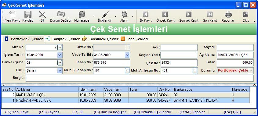 Yazdır butonu ile ekranda ki bilgilerin dökümü alınır. Ekranın en alt kısmında ise yapılan toplam iģlem sayısı ve iģlem toplamları tutar olarak yer almaktadır. 7.