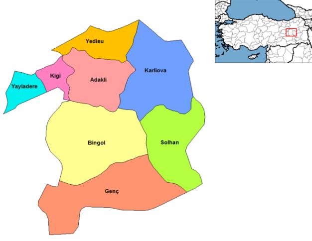 Güneydeki doğu-batı doğrultulu Murat Irmağı vadisi ve vadi boyunca uzanan küçük düzlükler dışında, il hemen hemen bütünüyle dağlıktır.