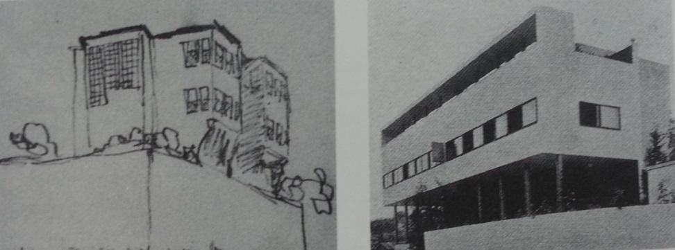 Resim 38Weissenhof (1927) (Vogt, 1996) Le Corbusier, arkadaşı A medeeozenfant ile birlikte 1918 yılında mimarlıkta yarattığı Pürizm (Biçimsel saflık) ideolojisini, İstanbul da incelemiş olduğu Türk