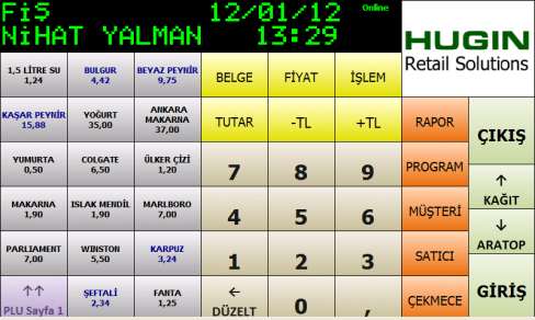 2. TEMEL ÖZELLĠKLER 2.1 Standart Donanım Termal fiģ yazıcı 7 (17,8 cm) TFT dokunmatik kullanıcı ekranı 10 haneli numerik müģteri ekranı Çekmece (4 bozuk para, 4 kâğıt para gözü) EKÜ 2.