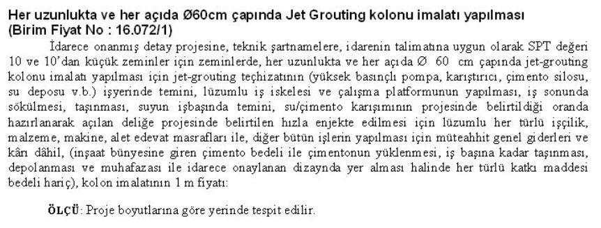 Bu kapsamda yapılan inceleme ve tespit süreci sonrasında Enjeksiyon Deliği Açılması ile Jet Grouting Kolon İmalatı