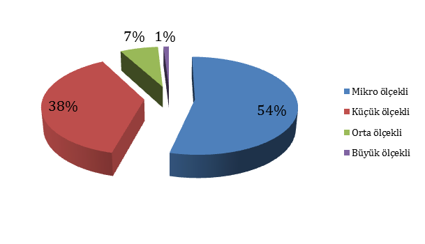 Şekil 3. Samsun İlindeki Sanayi İşletmelerinin Sektörel Dağılımı Figure 3. Sectorial Breakdown of the Industrial Enterprises of Samsun province Şekil 4.