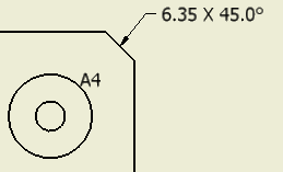 SAYISAL GRAFİK Autodesk Inventor 2008 Tanıtma ve Kullanma Kılavuzu 44. Pah notunu düzenlemek için, pah notunun üzerine gelin ve sağ tuş menüsünden Edit Chamfer Note komutunu çalıştırın. 45.