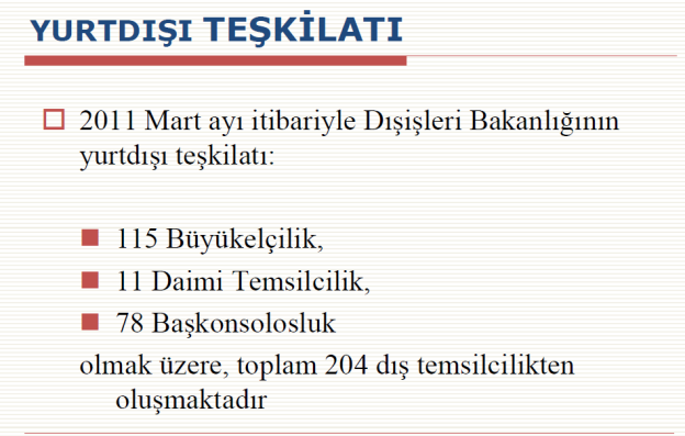 Yurt dışı teşkilatında da konsolosluk ihtisas memurları için otomatik görev yapma seçeneği var. Zaten işin tabiatı itibariyle meslek hayatının yaklaşık 3/2 si yurt dışında 3/1 merkezde geçiyor.