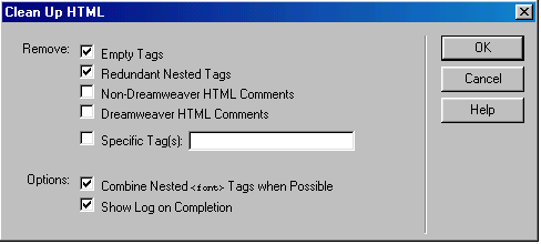 109 Get More Commands: Internet e bağlanarak yeni komutlar almamızı sağlar. üsü (5). Clean Up HTML: Gereksiz HTML kodlarını temizler.