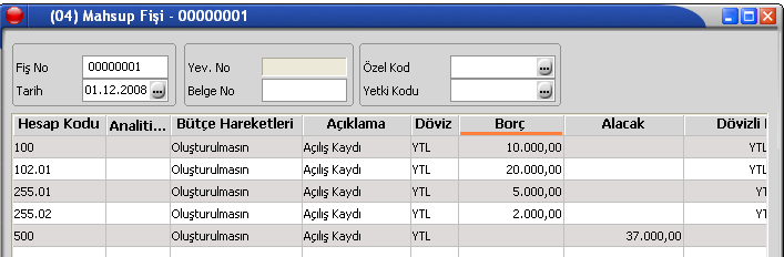 Tuğba ŞİMŞEK İşletmesinin Bilançosu 1. Tuğba ŞİMŞEK, 1 Aralık 2008 Tarihinde Türkiye İş Bankası Okmeydanı Şubesindeki 20.000 YTL lik mevduatını, 5.000 YTL değerindeki bilgisayarını, 2.