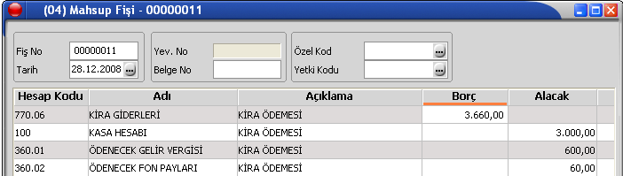 13. 21 Aralık 2008 de işletmede kullanılmak üzere 92 YTL lik kırtasiye malzemesi peşin alınmıştır. (%18 KDV Dahil) 14. 22 Aralık 2008 de kasadaki para sayıldığında 8.480 YTL bulunduğu görülmüştür.