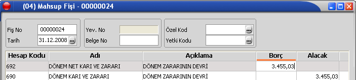 26. Giderlerin yansıtılması kaydı yapılmıştır. 27.