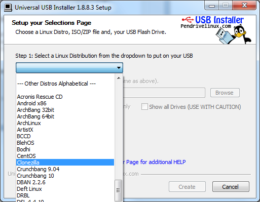 Harici HDD veya USB Bellek ile geri yükleme Kaynak olarak kullanılacak USB