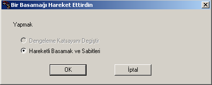 Bir alanın genel değişimi Adım özellikleri penceresindeki şu iki düşmeden birine tıklayarak: - "Tüm dengeli adımlar" - "Tüm kararsız adımlar" kullanıcı, mevcut alandaki tüm adımlarını, onları dengeli