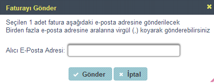 aktarabilirler. Bunun yanında gelen bir faturayı doğrulamak için faturalar kullanıcı bilgisayarına indirilebilir.