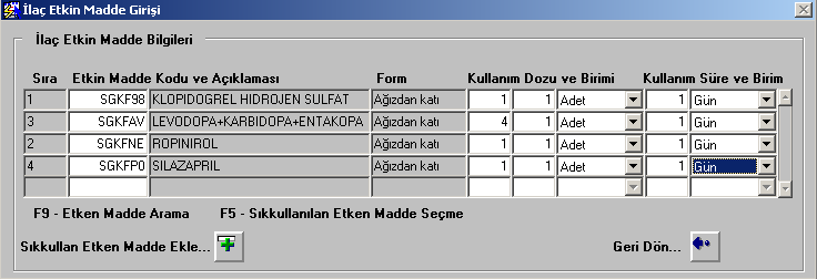 Enter tuşuyla eklenecek ay sayısı kısmına geçilir ve raporun ne kadar süreli olacağı yazılır(örneğin12) Başlangıç ve bitiş tarihleri otomatik atar. Tarih kontrol edilir. (Resim 5.4) Resim 5.