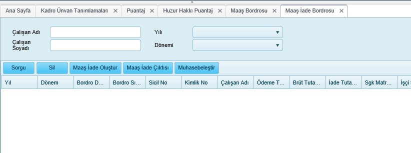 Kesinti Tutarı (TL) Net Ödenen (TL) Çalışanın toplam hakettiği net ödeme tutarı. 3.5.