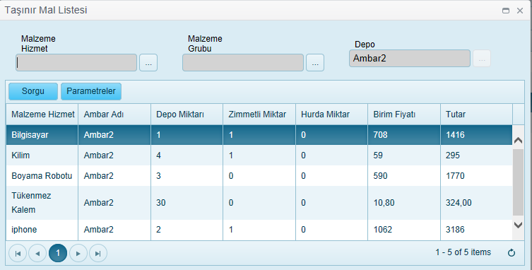 eklenmeyecekse birim seçilir. Ana Depo Ana Ambar olup olmadığı bilgisi (Her kurumun bir ana ambarı vardır.) Negatif Stok Kullanımı Aktif Depo miktarının negatif değere düşüp düşmeyeceği bilgisi.