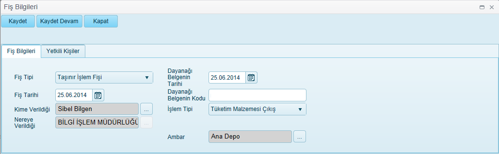 4.2.2.1.2 Zimmetlenecek Taşınır Silme Zimmet Fiş Listesindeki taşınır kayıtlarından silinecek kayıt seçilip Sil butonu tıklanır. 4.2.2.1.3 Zimmetlenecek Taşınırları Excel e aktarma Menu butonu tıklanıp Farklı Kaydet tıklandığında listedeki kayıtlar Excel e aktarılır.