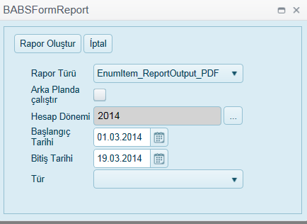 Hesap Dönemi Başlangıç Tarihi Bitiş Tarihi Tür Aktif hesap dönemi setli gelir.