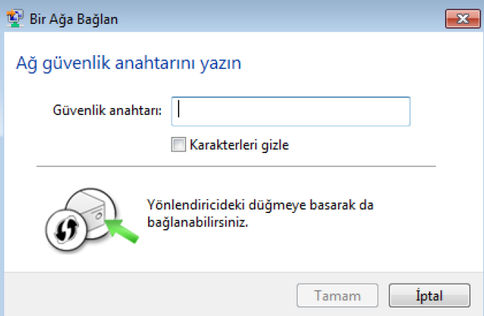 ZXHN H168N Kullanıcı Kılavuzu 5.3 Kablosuz Ağ a,wps özelliğini Kullanarak Bağlanma WPS özelliğini, modeminizin arka tarafındaki WLAN butonuna 1-3 sn arasında basarak aktifleştirebilirsiniz.