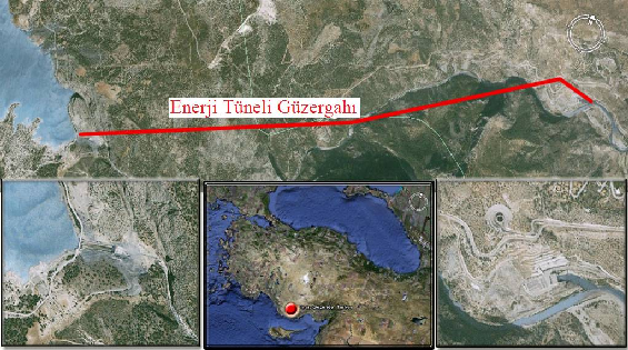 110 UĞUR CEMAL OĞUZBERK Şekil 1: Gezende barajının yer bulduru haritası. Figure 1: Location map of the Gezende Dam.