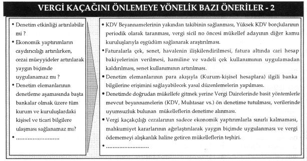 düşük ve orta gelir grubunun bugünkü uygulamayla bu harcamalarını belgeleme olanağı bulunmamaktadır.