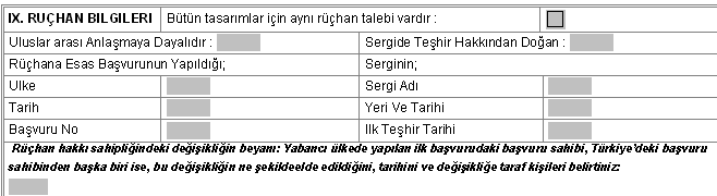 Dikkat edilmesi gerekeli hususlar Rüçhan Talebi: Başvuru sahipleri, Türkiye dışında bir ülkede bir tasarım tescili için usulüne uygun olarak yaptıkları başvurulara dayanarak, başvuru tarihinden