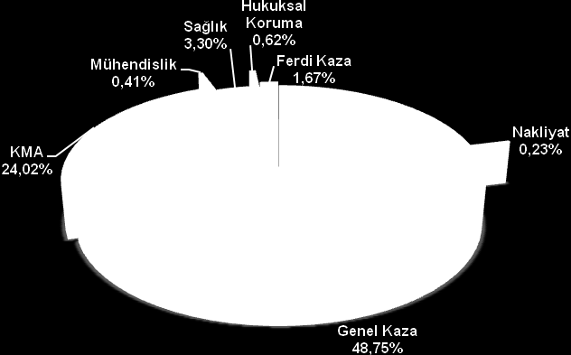 Dubai Group Sigorta A.ġ. Prim Üretimi Eski BranĢ Planına Göre Prim Üretimi (TL) 2008 Yangın 129.067 Nakliyat 1.440 Genel Kaza 299.668 Kasko 274.339 Diğer Kaza 25.329 KMA * 147.662 Trafik 129.