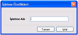 Ana Menü 28 Isletme Özellikleri penceresinden özgün bir isletme adi girin (maks. 20 karakter); ayni sistemde ayni adda ikinci bir isletme yaratilamaz.