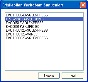 Ana Menü 68 Veritabani Tipi: Desteklenen veritabani MSSQL'dir. Veritabani Sunucusu: Sistemin kullanacagi veritabani sunucusu. Note: Eger uzaktaki bir veritabani kullanilmayacaksa localhost ya da 127.