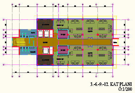 TOPLAM ALAN 14.875 m2 dir. Mevcut durumda EMSAL: 1 olup, bu oranın ihtiyacı karģılamadığından (13911 ada, 7 nolu parselde Emsal:3 olarak belirlenmiģtir.