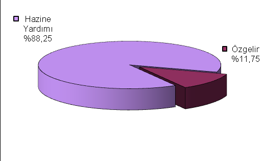 2008 Faaliyet Raporu ĠTU 2008 Bütçesi Gelirlerinin Bütçeye Göre Dağılım Payları ( YTL.) Gelir Türü Tahmin GerçekleĢme % Hazine yardımı 154.610.000 150.035.000 88,2 77,1 Özgelir 20.630.000 44.509.