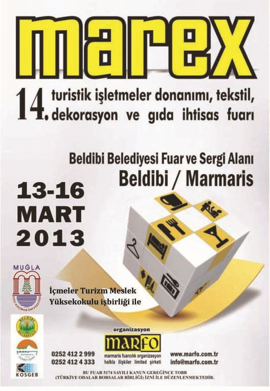 SAYFA 8 Marex Fuarında Yer Aldık T uristik İşletmeler Donanımı, Tekstil, Dekorasyon ve Gıda İhtisas Fuarı (MAREX 2013), 13-16 Mart 2013 tarihler arasında ziyaretçilerine kapılarını açtı.