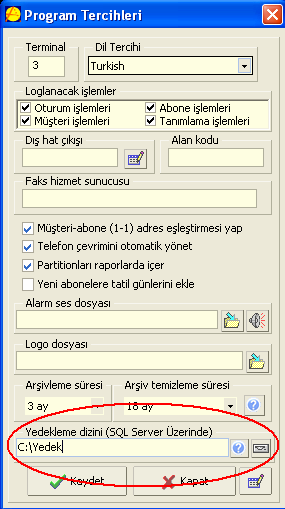 6. GÜVENL SSTEM YEDEKLEME NASIL YAPILIR? 1 - Maintenance(bak>m) program>n>n düzenli olarak çal>=t>g>n> kontrol edin.