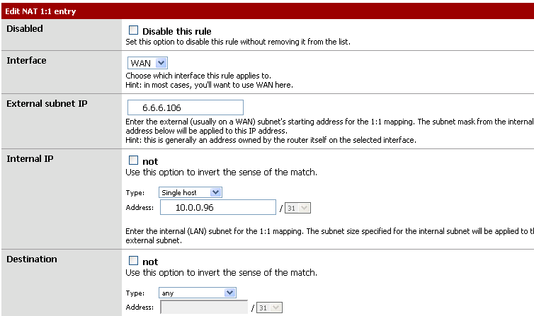 Bölüm 13: 1:1 NAT Belirtilen IP adresine gelen bütün trafiği bir hedef ip