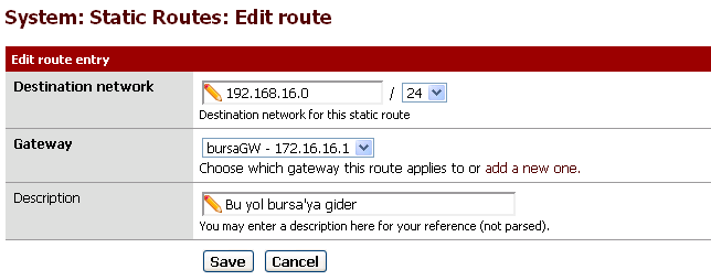 Bölüm 14: Routing Static Route Uygulama 192.168.16.0/24 Bursa ağı, 172.16.16.1 router ın arkasındadır.