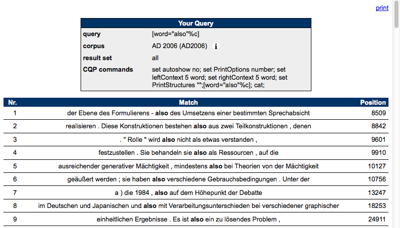 Karin Schmidt Beispiele von insgesamt 144 Beispielen aus dem bereits erwähnten Korpus Akademisches Deutsch 2006.