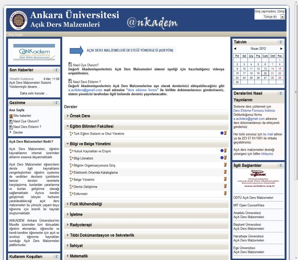 Açık Ders Malzemeleri Açık Ders Malzemeleri, öğretim kaynaklarının internet üzerinden aktarımı esasına dayanmaktadır, çeşitli derslerin materyallerine kolaylıkla erişmenizi sağlar.