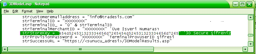 Örnekte string ten hexe çevirmek için ; 3d_hesaplama.exe programı kullanılmıştır. gvp.