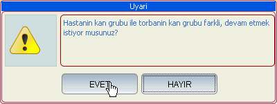 S a y f a 27 Şekil 24. Kan Đşlem Seri No Yardım 3 numaralı alanda, stokta bulunan kan ürünlerinin listesi görüntülenmektedir.