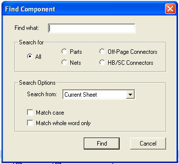 Arama yaparken şu adımlar takip edilir. a) Ekrana gelen pencerede Find What yazan yere aranan komponentle ilgili bilgi girişi yapılır.