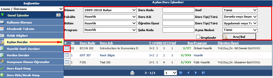 Akademik Takvim Bu bölümde üniversite genelinde tanımlanmış olan akademik takvimi görebilirsiniz.