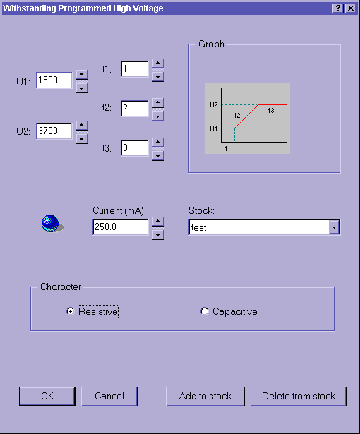 Voltage drop Parameter window_gerilim Düşümü Parametreler Continuity Current Parameter window_devamlılık Parametreler High Voltage