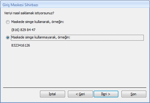 Buradan Dene bölümüne tıklayarak telefon numarasının nasıl yazılacağı görünmektedir. Eğer kullanmak istediğiniz format bu şekilde ise Son düğmesine tıklayabilirsiniz.