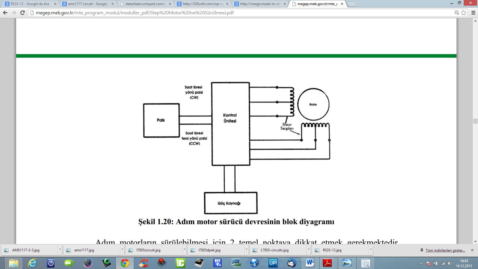 Şekil 3.10: Unipolar step motor sürme şeması. 3.3.3 Mekanik sistem Cihazda step motor ve redüktör sisteminin sağlamış olduğu dönme hareketini doğrusal harekete çeviren ve şırınganın itilmesini sağlayan mekanizma bütünüdür.