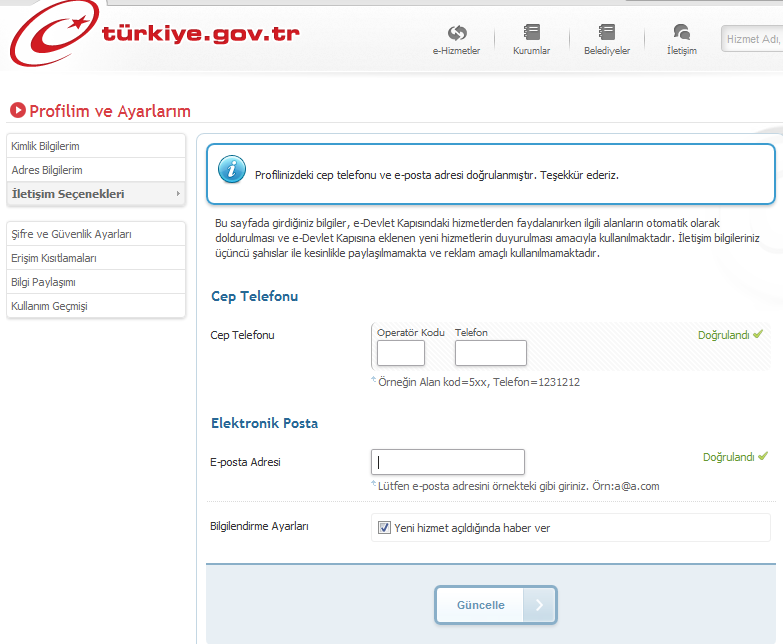 3.1.1.12 Kullanılabilirlik Testi e-devlet Kapısı aracılığıyla sunulan bilgi ve hizmetlerin mümkün olan en geniş kitleye sunulabilmesi ve erişilebilirliğinin tüm vatandaşlarımızı kapsayabilmesi en